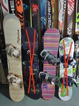 Snowboardy Niedecker 154cm,Stunt 133cm,Burton 131cm,FF 120cm - 1