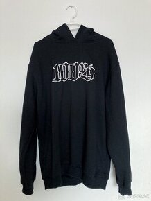 Mikina čierná s výšivkou 100ry oversized S/M - DAME