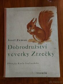 Starožitná knížka Dobrodružství veverky Zrzečky