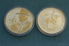 2x 1 oz stříbrná mince John Wayne 2020 a 2021 Perth Mint