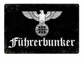 Führerbunker - plechová cedule