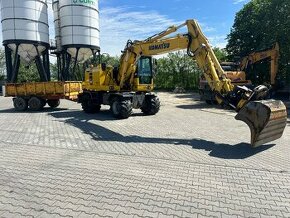 Komatsu PW160-10 engcon + sklápěcí vlek