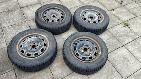 6Jx15 ET38, 195/65 R15, 5x100, zimní pneu Barum Polaris 5 - 1