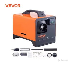 Naftové topení VEVOR, bufik s LCD, DO, 12V/24V 8kW. CZ návod