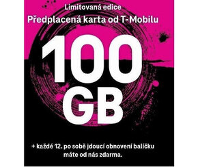 TMobile 100GB SIM za 300Kč měsíčně