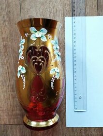 Kobaltová váza 21,5 cm růžová
