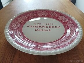 PĚKNÝ VÝROČNÍ TALÍŘ VILLEROY A BOCH 1959 - 1