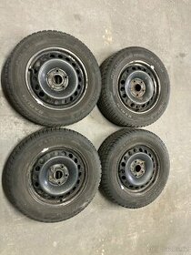 Plechové disky kola 5x112 R15 včetně pneu 195/65 R15 - 1