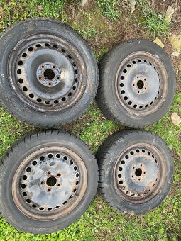 Plechové disky 16” 5x108 Ford a zimní pneu 205/55/R16