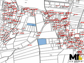 Prodej podílu 1/4 stavebního pozemku 2093 m2 v obci Mezouň,  - 1