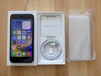 APPLE iPhone SE 2022 64GB Black - ZÁRUKA - TOP STAV - 94%bat