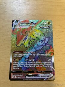 Rayquaza Vmax rainbow secret rare 217/203 pokemon karta