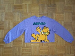 Mikina crop H&M Garfield vel. 158/164