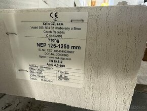 Nenosný překlad YTONG NEP 125-1250 1250x125x249 mm