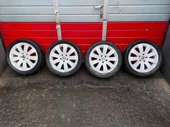 Original ALU kola Škoda 17" 6J ET45 + zimní pneu 225/45/R17 - 1