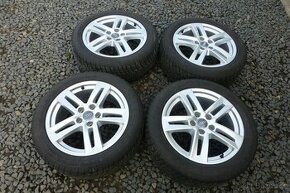 4ks orig.alu disků Audi,7Jx17,ET42+zimní 225/50/17 Dunlop - 1