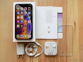 Apple iPhone XS 64GB Silver, Komplet, ZÁRUKA,TOP