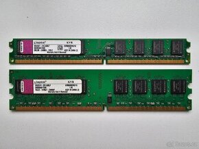 PRODÁM SADU 2 x 1GB KINGSTON DDR2-800 CL5 SDRAM (celkem 2GB)