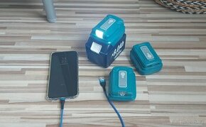 Powerbanka-adaptér,pro Aku Makita 14,4V/18V, s LED svítilnou