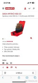 Hilti kobaltove vrtaky do zeleza