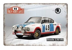 plechová cedule - automobil Škoda 130 RS - 1