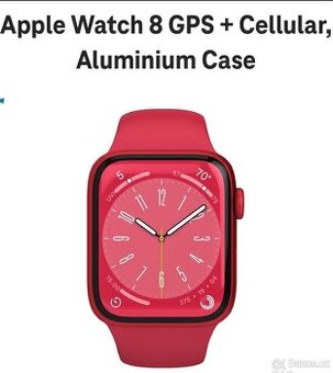 Watch 8 cell 45 Red, Red Sport Band(Chytré hodinky)