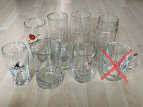Pivní sklo - směs Kozel, Gambrinus, Budvar, Pilsner půllitr - 1