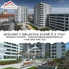 Pronájem  bytu 2+kk + L + P,  65 m2 - Plzeň - Jižní Předměst - 1