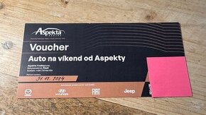 Voucher - Auto na víkend od Aspekty