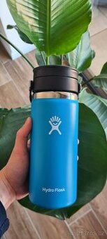 Modrá termo láhev Hydroflask 16 oz wide mouth