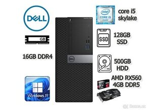 DELL 7040,16GB DDR4,SSD,HDD,RX560 4GB,záruka