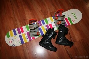 detsky snowboard cygnus 120 cm , boty Boa system