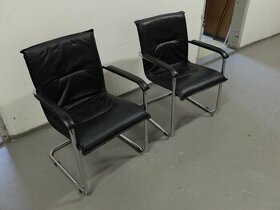 Trubkové chromované křeslo - židle