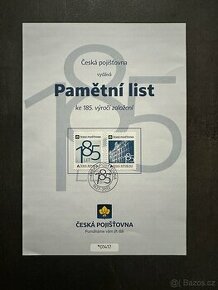 Pamětní list České pojišťovny