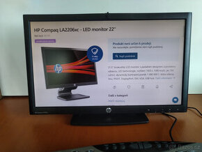 LCD#24 Monitor HP Compaq LA2206xc, LED, repro, kamera, USB,