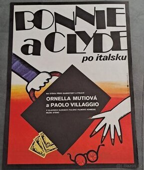 Filmový plakát Bonnie a Clyde po italsku