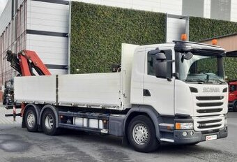 Scania G 410 - 6x2 - Valník + HR-HMF 2620-K3 – EURO 6 