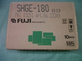 10x nová VHS videokazeta FUJI SHG E-180 HiFi v kartonu - 1