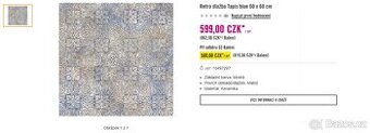 Dlažba Tapis blue 60x60cm