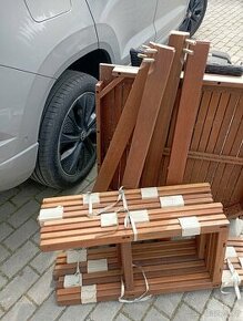 Stůl dřevo teak + 4 x židle PC 16 tis. Kč - 1