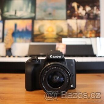 Canon EOS M50 + 15 + 45mm + příslušenství