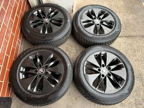 Alu 16" 5x112 , škoda "TWISTER Black" O4, zimní 85% TOP