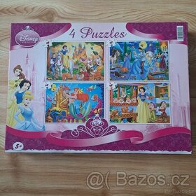 Puzzle Disney princezny 4x48 dílků-REZERVACE