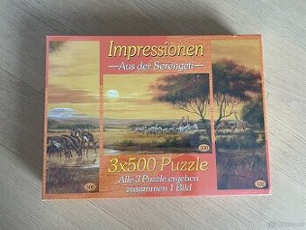 Puzzle Serengeti 3 x 500 + puzzle Tatra ZDARMA