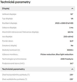 Samsung Odyssey G32A herní monitor 32" - 1