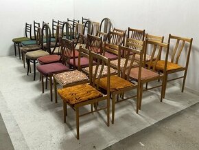 Různé typy retro židlí