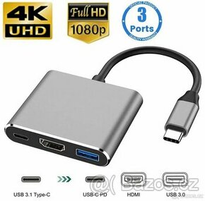 Multiportový adaptér / 4K HDMI / 1 xUSB 3.0 / 1x USB-C - 1