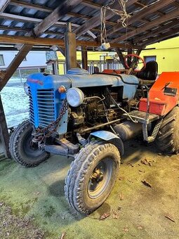 Zetor super 50 + polotežké brány + pluh + naviják