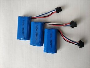 Baterie 7,4V; 1200mAh; 14500 Li-Ion; SM-4P; 3 kusy