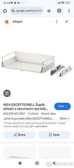 IKEA zásuvka exceptionell, dvířka veddinge - 1